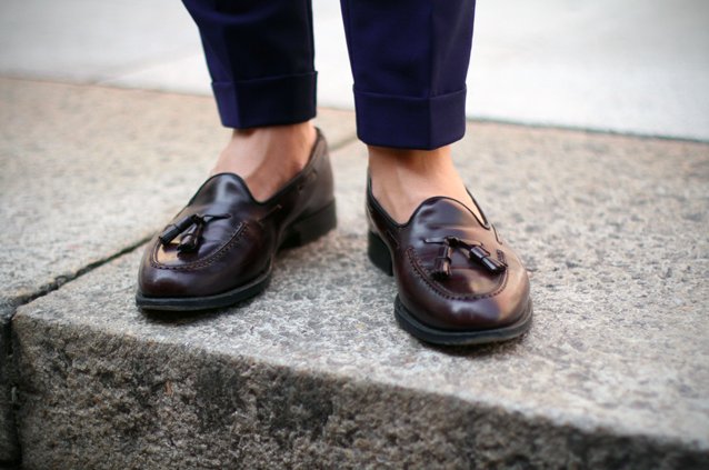 Orlo a pantalone in tessuto/jeans